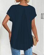 Estella - Unisex short sleeve patchwork t-shirt