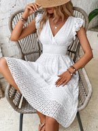 Darianne - Elegant Wrap Dress with Gathered Waist for a Spring and Summer Look