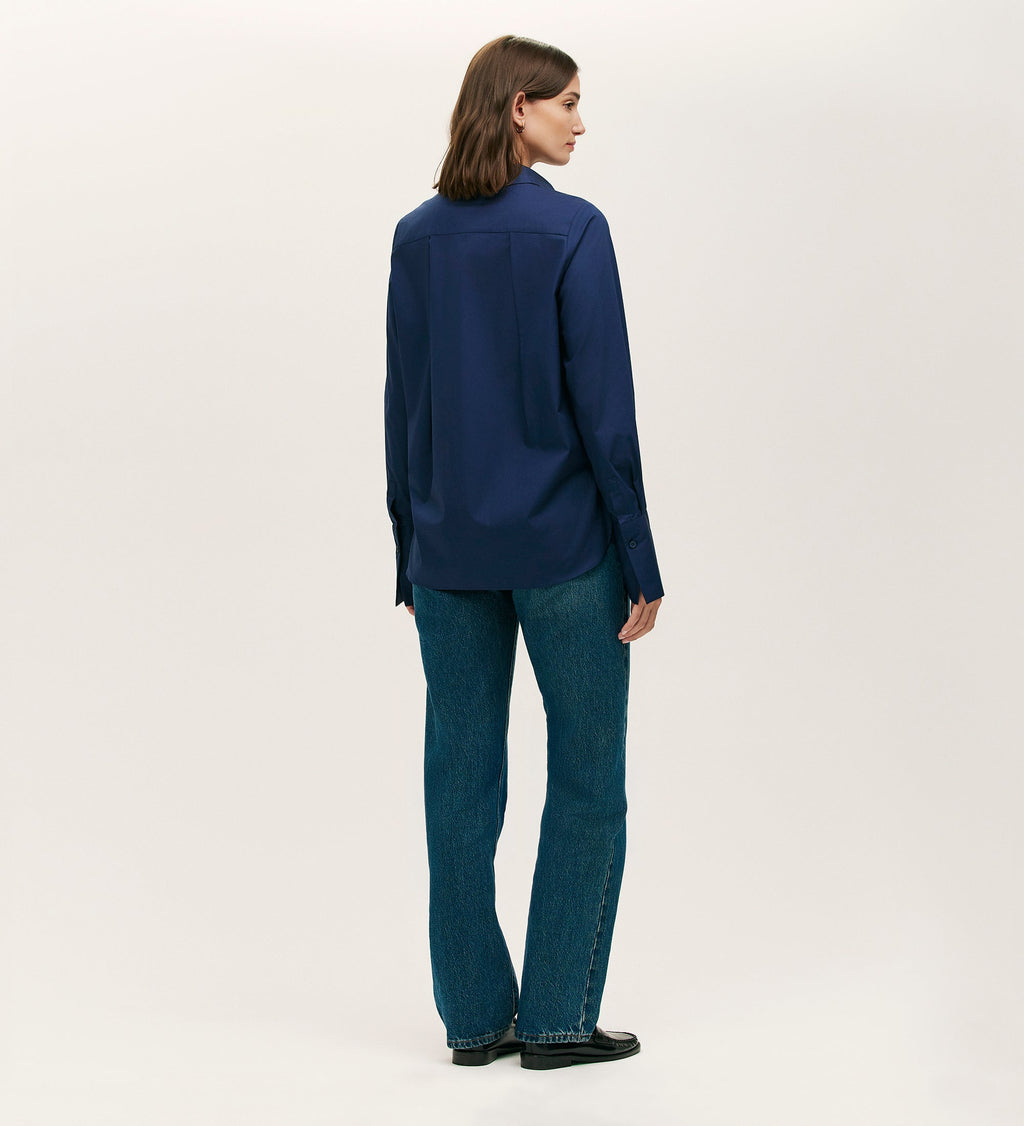 Dillon Navy Cotton Shirt